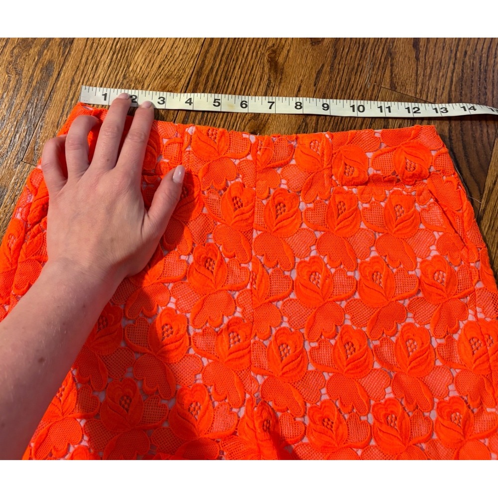 A.L.C. | Sandra Floral Lace Shorts Orange Sz 2 - Picture 5 of 8